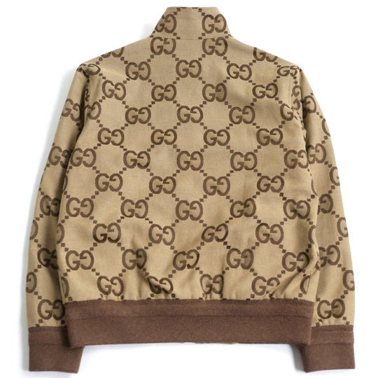 GUCCI Blouson 680812 Outer: 70% cotton, Outer: 30% polyester, Lining: 100% rayon Beige brown mens 44 Used Authentic