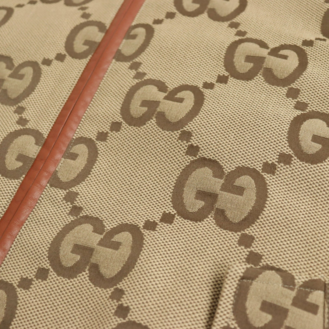GUCCI Blouson 680812 Outer: 70% cotton, Outer: 30% polyester, Lining: 100% rayon Beige brown mens 44 Used Authentic