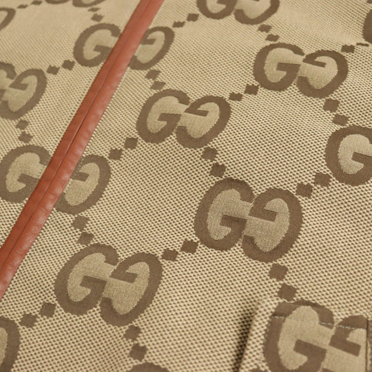 GUCCI Blouson 680812 Outer: 70% cotton, Outer: 30% polyester, Lining: 100% rayon Beige brown mens 44 Used Authentic
