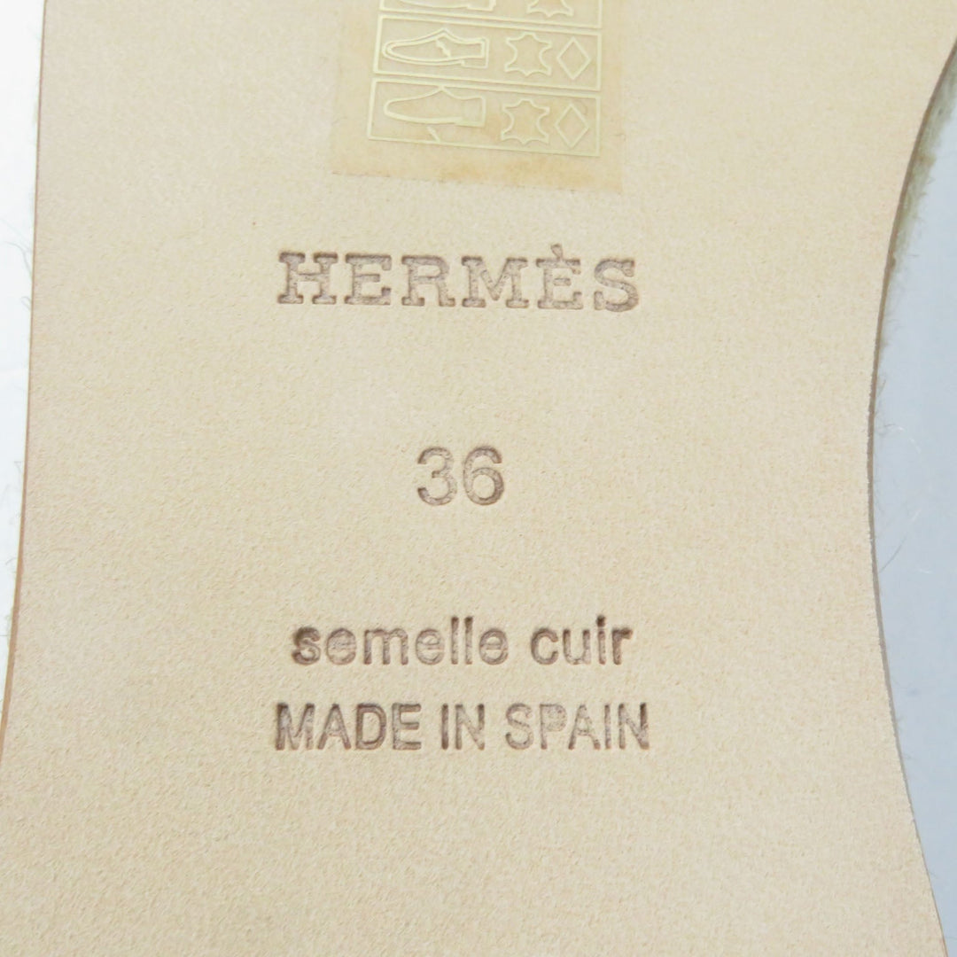 HERMES Leather shoes Main: Leather white Guapa Women 36 Used Authentic