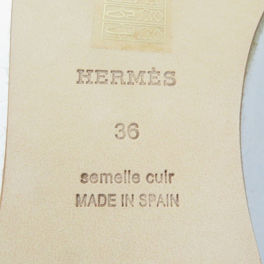 HERMES Leather shoes Main: Leather white Guapa Women 36 Used Authentic