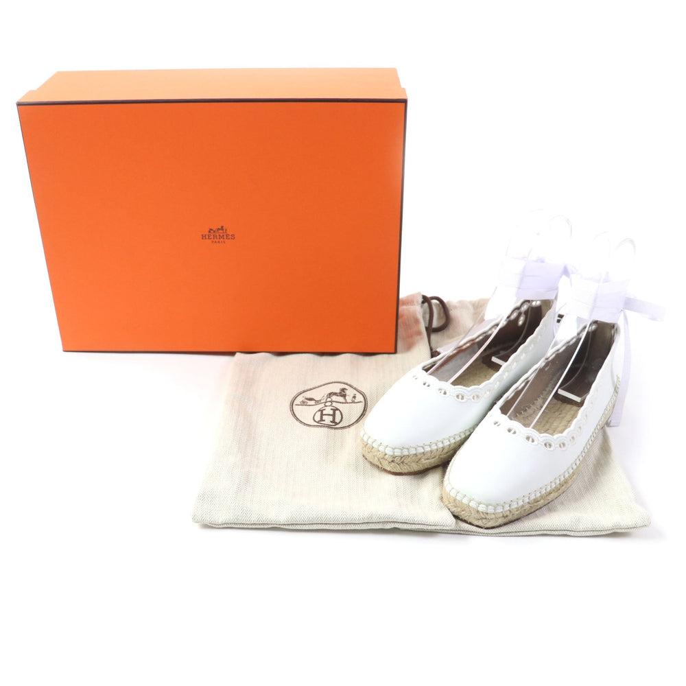 HERMES Leather shoes Main: Leather white Guapa Women 36 Used Authentic