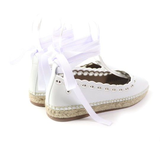 HERMES Leather shoes Main: Leather white Guapa Women 36 Used Authentic