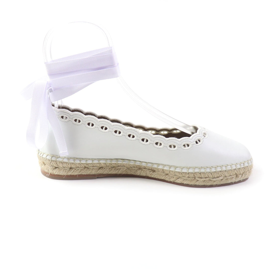 HERMES Leather shoes Main: Leather white Guapa Women 36 Used Authentic