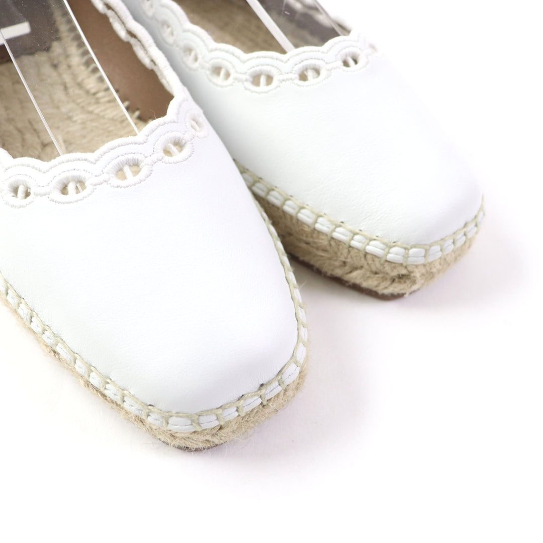 HERMES Leather shoes Main: Leather white Guapa Women 36 Used Authentic