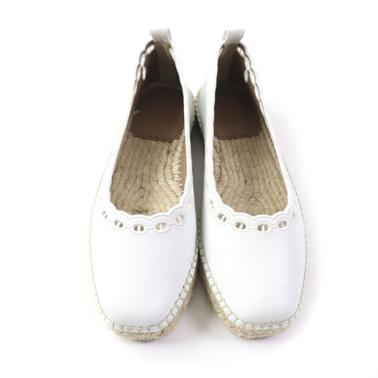 HERMES Leather shoes Main: Leather white Guapa Women 36 Used Authentic