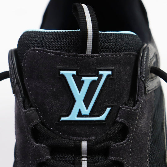 LOUIS VUITTON Low cut sneakers 1A9J6R Part: suede black Abbey line mens 6 Used Authentic