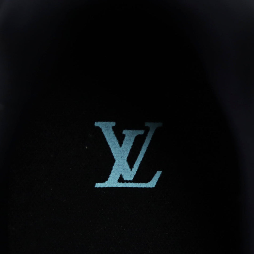 LOUIS VUITTON Low cut sneakers 1A9J6R Part: suede black Abbey line mens 6 Used Authentic