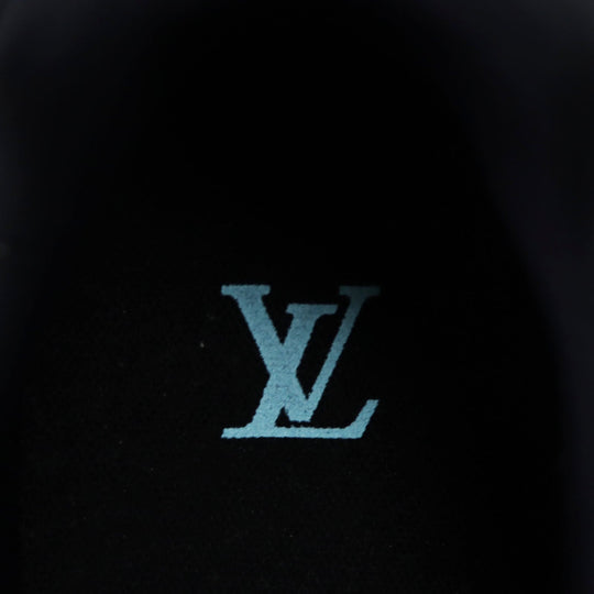 LOUIS VUITTON Low cut sneakers 1A9J6R Part: suede black Abbey line mens 6 Used Authentic