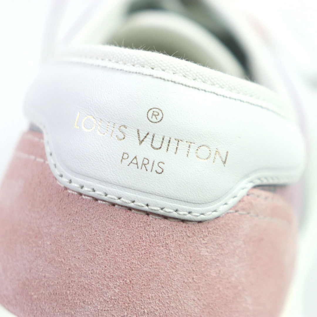 LOUIS VUITTON Low cut sneakers Main: Suede Multi Trocadero Line Monogram mens 7.5 Used Authentic