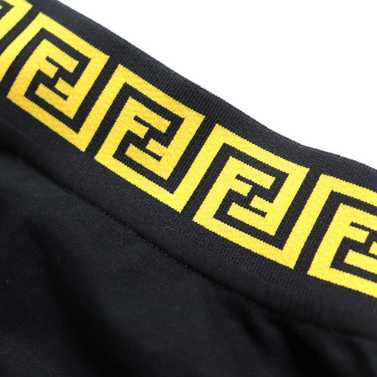 FENDI Short sleeve T-shirt FY1088 AJNL Main: 100% cotton, part: 90% polyamide (nylon), part: 10% elastane (polyurethane) black mens L Used Authentic