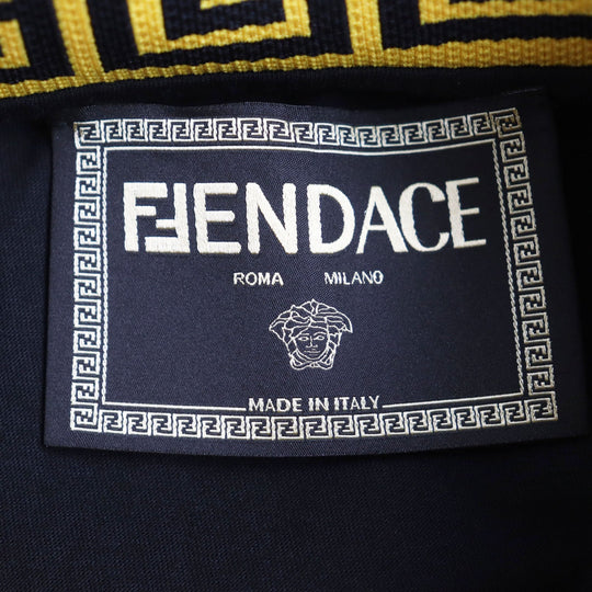 FENDI Short sleeve T-shirt FY1088 AJNL Main: 100% cotton, part: 90% polyamide (nylon), part: 10% elastane (polyurethane) black mens L Used Authentic
