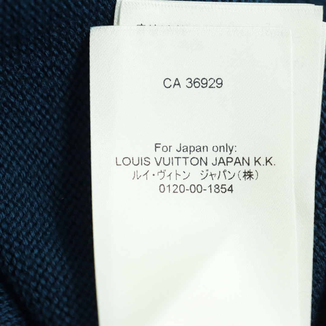 LOUIS VUITTON knit HNN02W Main: 100% wool Blue yellow mens M Used Authentic