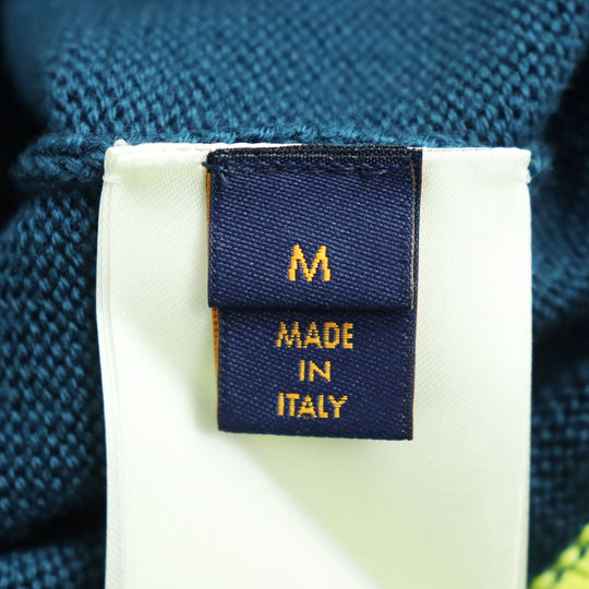 LOUIS VUITTON knit HNN02W Main: 100% wool Blue yellow mens M Used Authentic