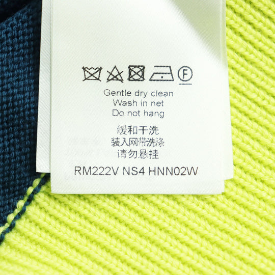 LOUIS VUITTON knit HNN02W Main: 100% wool Blue yellow mens M Used Authentic