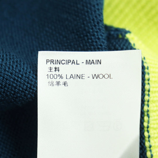 LOUIS VUITTON knit HNN02W Main: 100% wool Blue yellow mens M Used Authentic