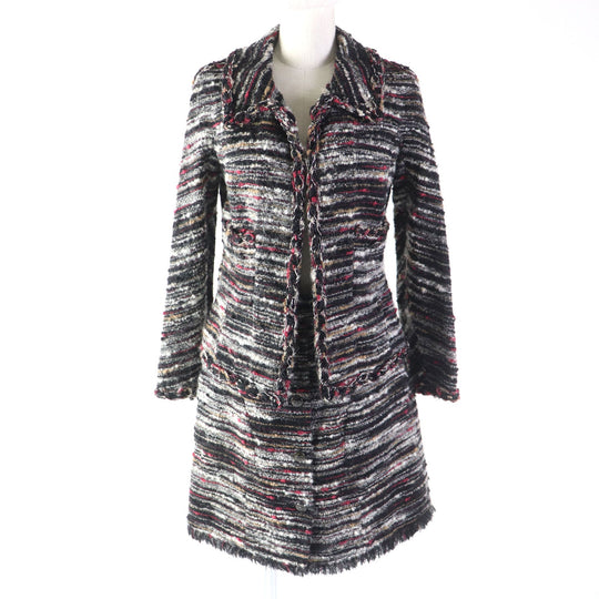 CHANEL setup P41820�EP41816 Outer material: 35% wool, Outer material: 32% cotton, Outer material: 19% alpaca, Outer material: 9% nylon, Outer material: 5% acrylic, Lining: 100% silk multicolor Women 38 Used Authentic