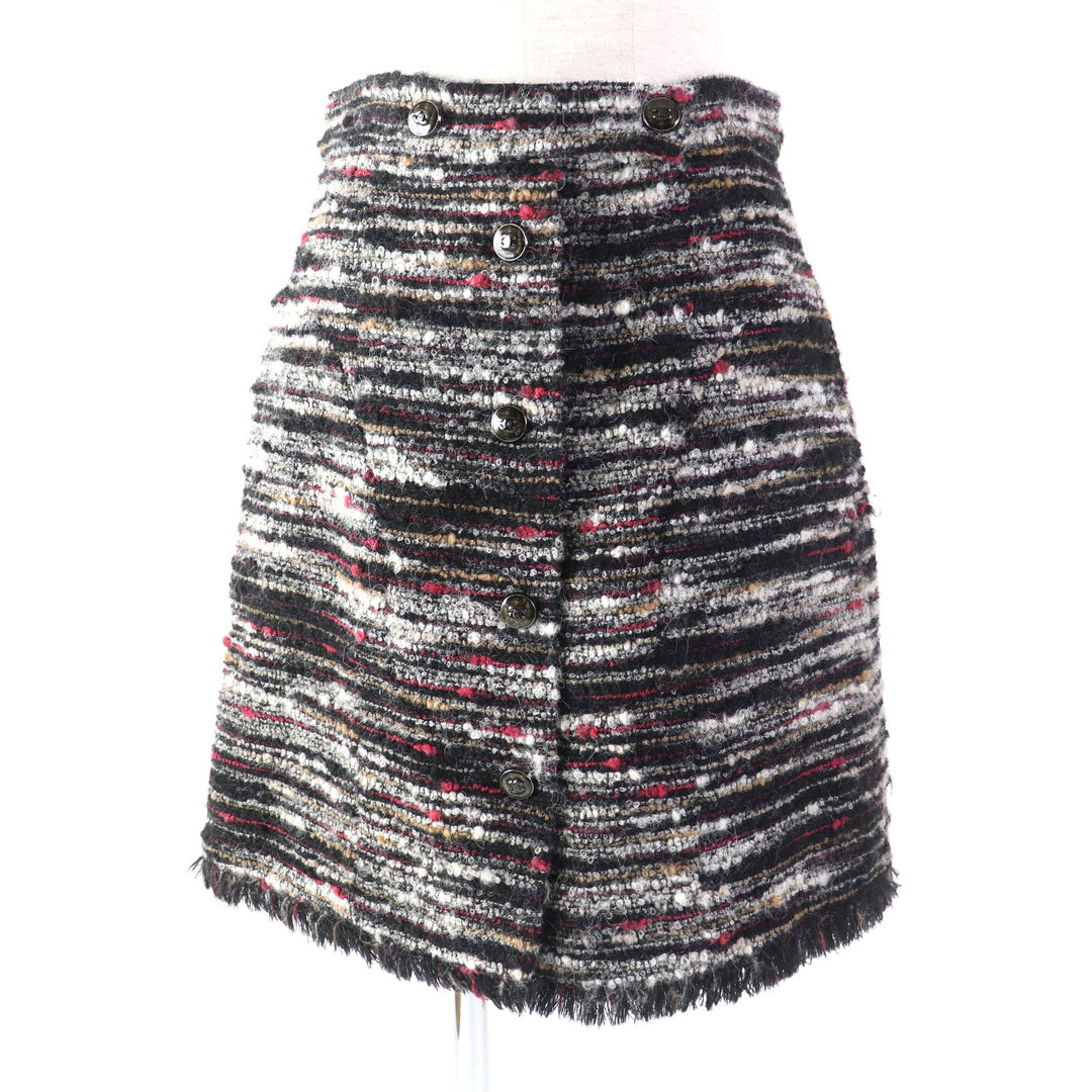 CHANEL setup P41820�EP41816 Outer material: 35% wool, Outer material: 32% cotton, Outer material: 19% alpaca, Outer material: 9% nylon, Outer material: 5% acrylic, Lining: 100% silk multicolor Women 38 Used Authentic