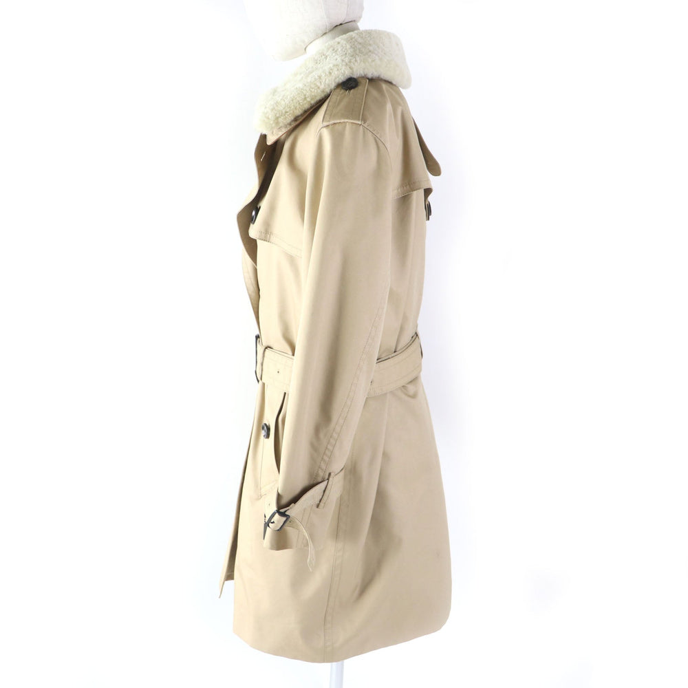 COACH trench coat F76255 Main: 68% cotton, Main: 32% polyester, Lining: 100% polyester, Removable lining: 55% wool, 23% polyester, 22% rayon Removable collar: sheepskin Leather trimming: cowhide (excluding decorative parts) beige Women Used Authentic