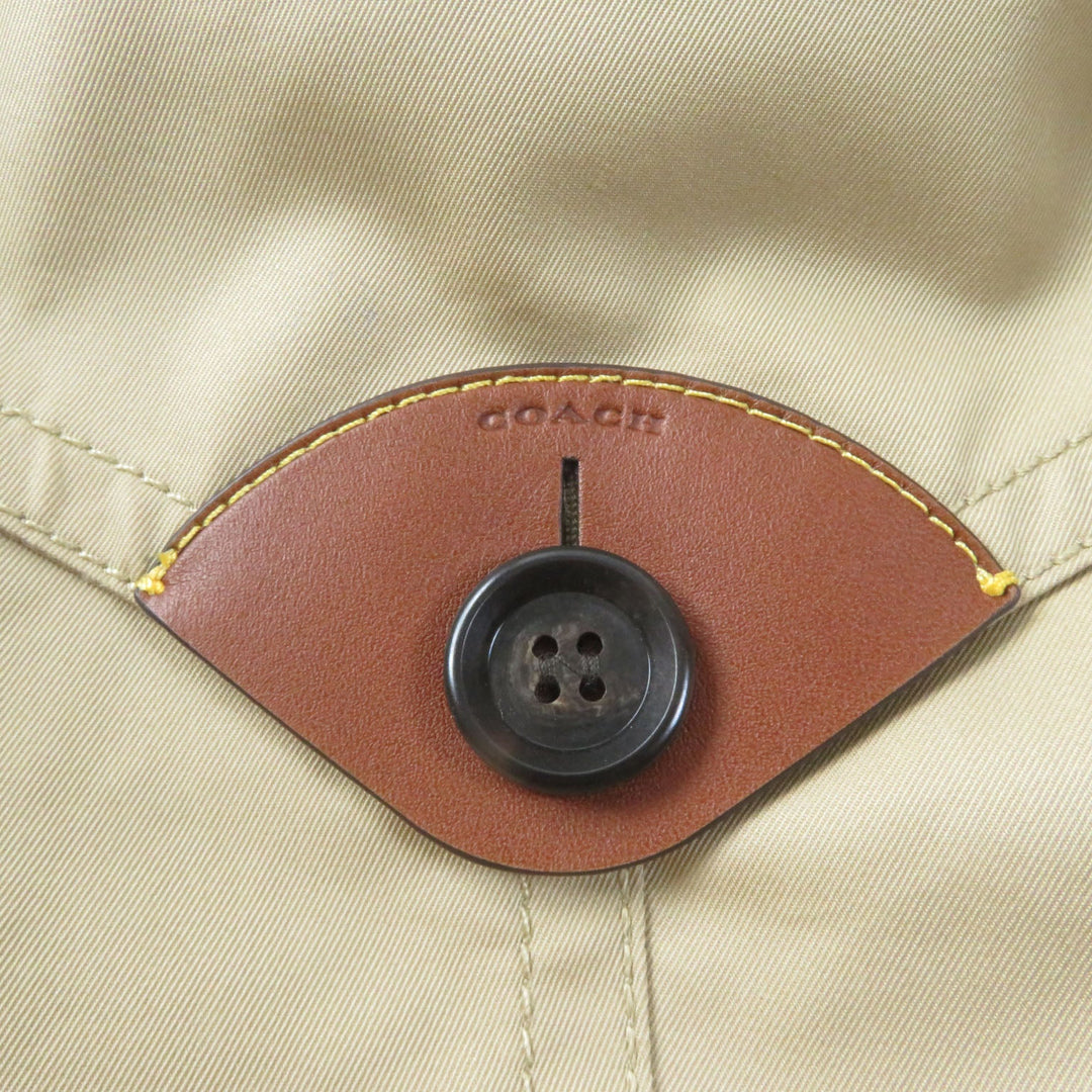 COACH trench coat F76255 Main: 68% cotton, Main: 32% polyester, Lining: 100% polyester, Removable lining: 55% wool, 23% polyester, 22% rayon Removable collar: sheepskin Leather trimming: cowhide (excluding decorative parts) beige Women Used Authentic