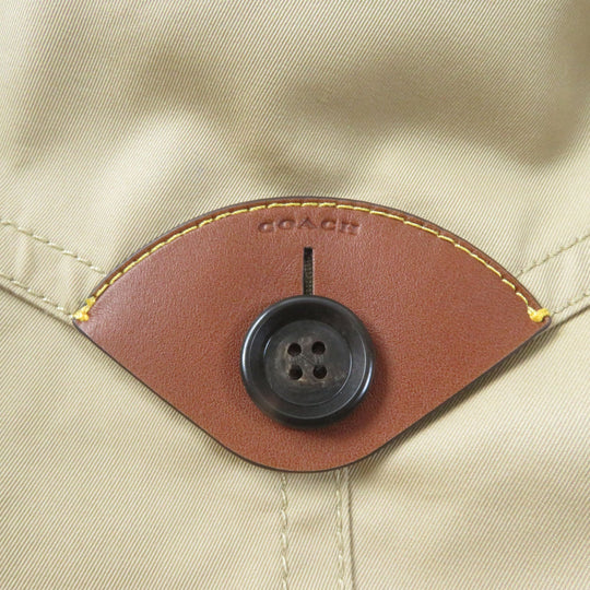 COACH trench coat F76255 Main: 68% cotton, Main: 32% polyester, Lining: 100% polyester, Removable lining: 55% wool, 23% polyester, 22% rayon Removable collar: sheepskin Leather trimming: cowhide (excluding decorative parts) beige Women Used Authentic
