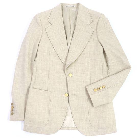 GUCCI tailored jacket 623122 Outer: 100% wool, Lining: 100% rayon light beige mens 44 Used Authentic