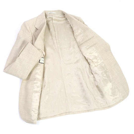GUCCI tailored jacket 623122 Outer: 100% wool, Lining: 100% rayon light beige mens 44 Used Authentic