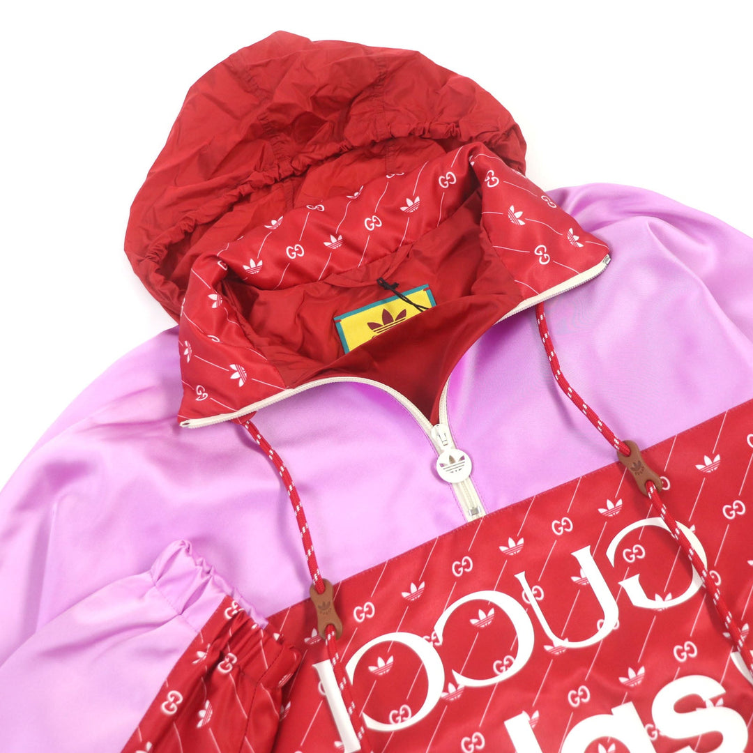 GUCCI Mountain Hoodie 691429 Main: 100% acetate, Main2: 100% polyester, Main3: 100% nylon, Applique: 65% rayon, 35% cotton, Leather: Cowhide multicolor mens 44 Used Authentic