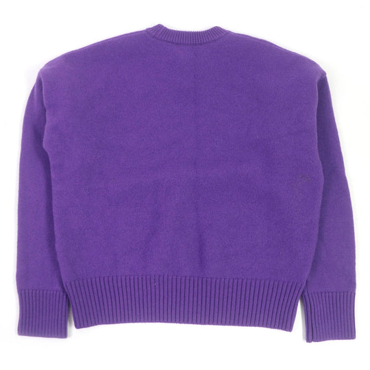 AMI PARIS sweater UKS002 wool purple mens S Used Authentic