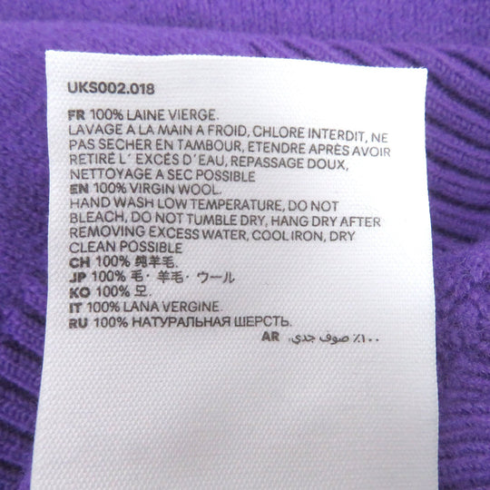 AMI PARIS sweater UKS002 wool purple mens S Used Authentic