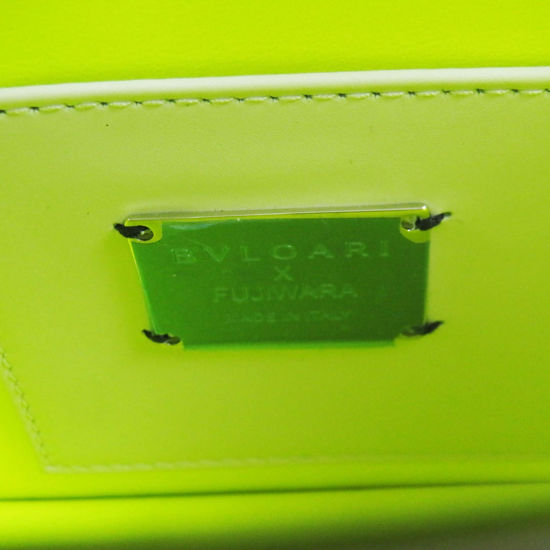 BVLGARI Shoulder Bag 289525 Main: Leather Light Beige Neon Yellow Black Serpenti Women Used Authentic