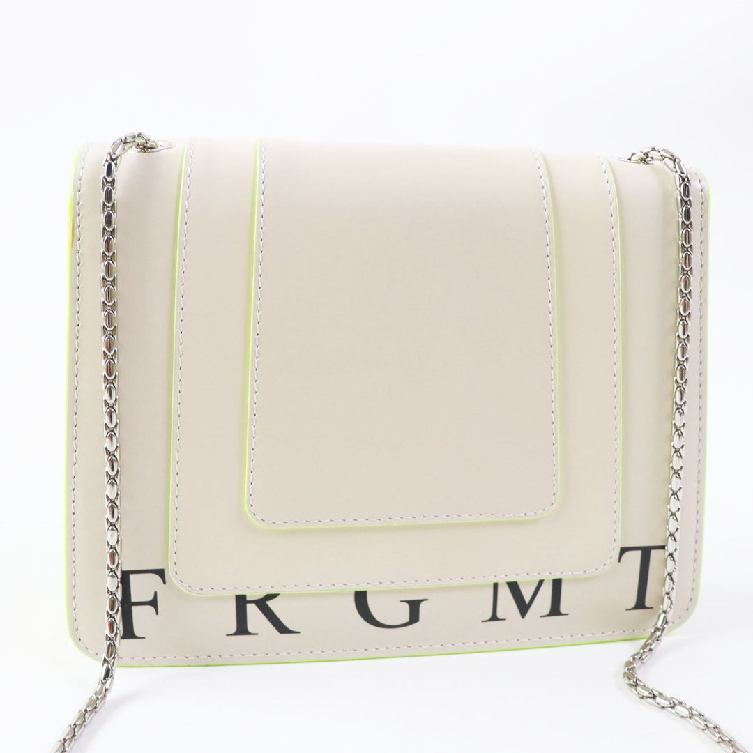 BVLGARI Shoulder Bag 289525 Main: Leather Light Beige Neon Yellow Black Serpenti Women Used Authentic
