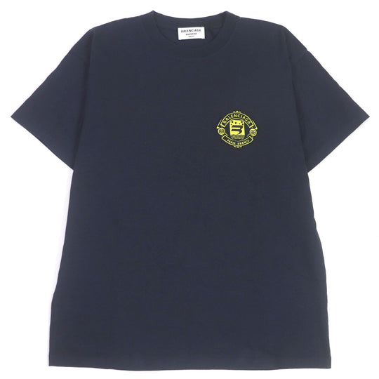 BALENCIAGA Short sleeve T-shirt 612965 cotton Navy mens S Used Authentic