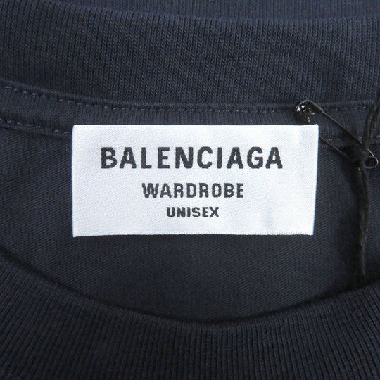 BALENCIAGA Short sleeve T-shirt 612965 cotton Navy mens S Used Authentic