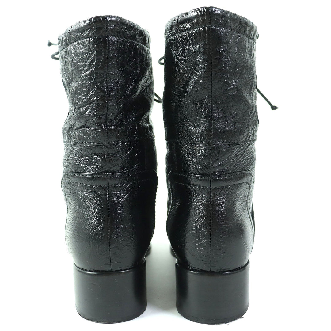 CHANEL short boots G34096 Main: Leather black Women 36 Used Authentic