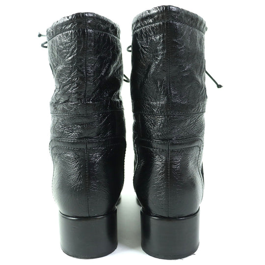 CHANEL short boots G34096 Main: Leather black Women 36 Used Authentic