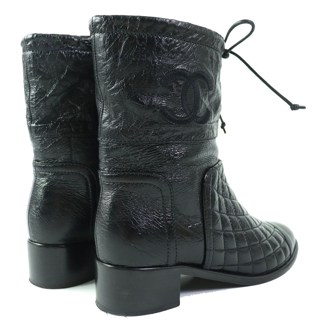 CHANEL short boots G34096 Main: Leather black Women 36 Used Authentic