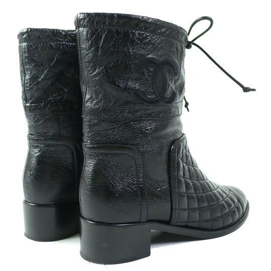 CHANEL short boots G34096 Main: Leather black Women 36 Used Authentic