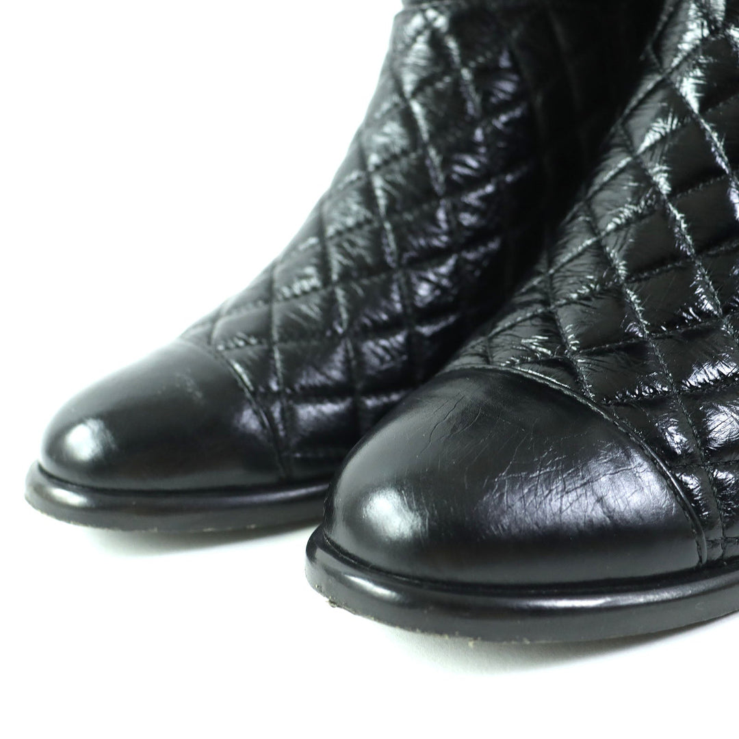 CHANEL short boots G34096 Main: Leather black Women 36 Used Authentic