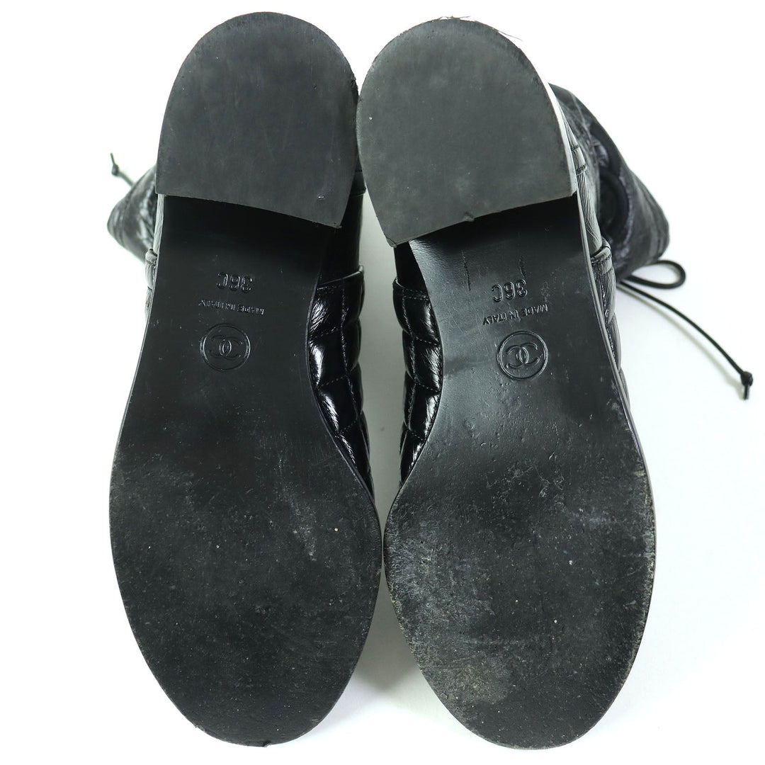 CHANEL short boots G34096 Main: Leather black Women 36 Used Authentic