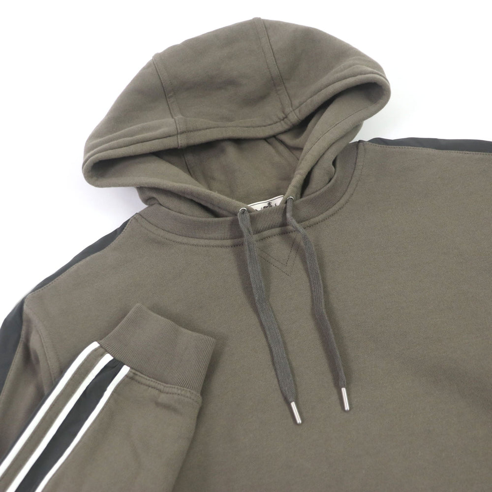 HERMES Hoodie Main: 100% cotton, Rib: 90% cotton, 10% polyurethane Decoration: 80% nylon, 20% polyurethane Decorative line: 90% cotton, 10% polyurethane String: 100% cotton charcoal mens S Used Authentic