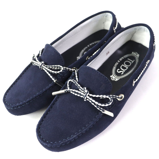 TOD�fS Flat shoes Main: Suede Navy Women 35 Used Authentic