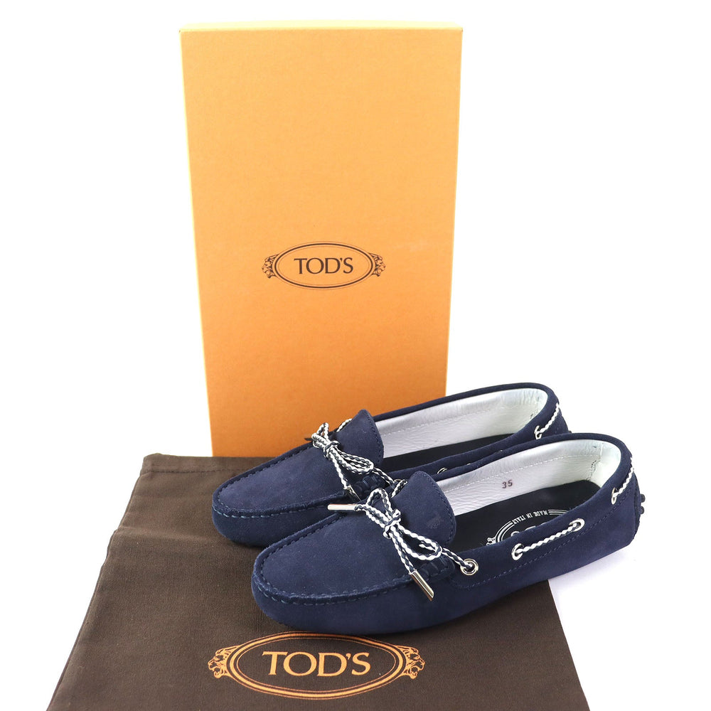 TOD�fS Flat shoes Main: Suede Navy Women 35 Used Authentic