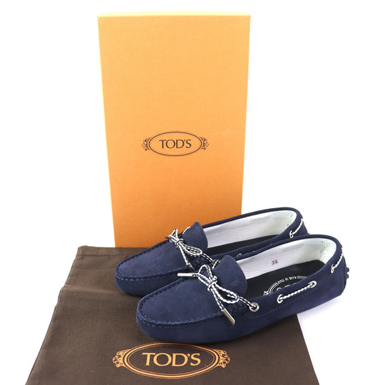 TOD�fS Flat shoes Main: Suede Navy Women 35 Used Authentic