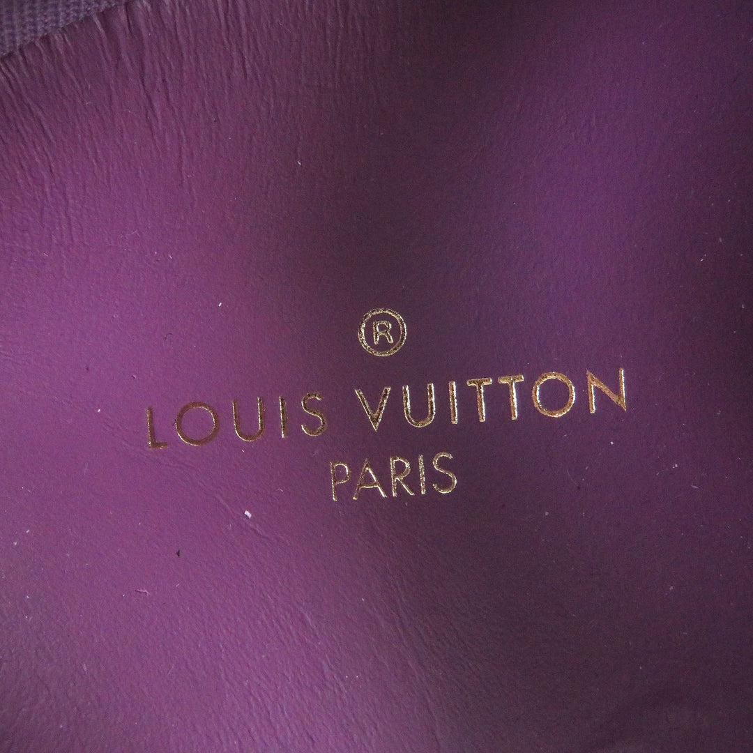 LOUIS VUITTON Low cut sneakers Part: Canvas, Part: Leather purple Tattoo line mens 7 Used Authentic