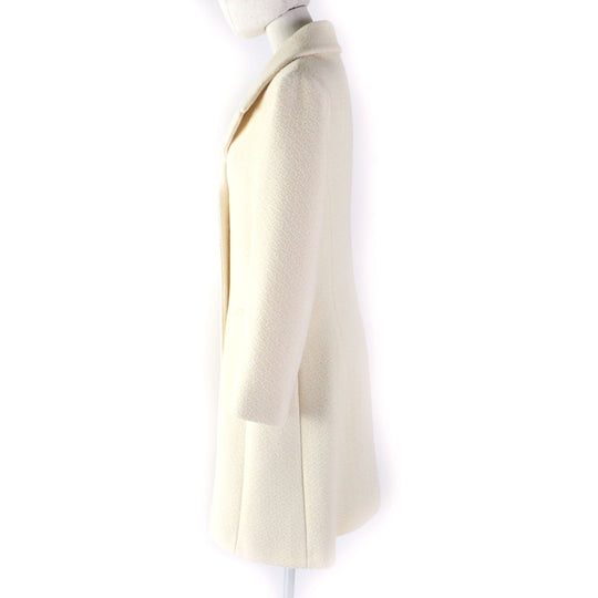 MOSCHINO Chester coat Outer: 100% wool, Lining: 100% rayon Ivory Women 42 Used Authentic
