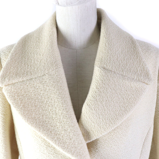 MOSCHINO Chester coat Outer: 100% wool, Lining: 100% rayon Ivory Women 42 Used Authentic