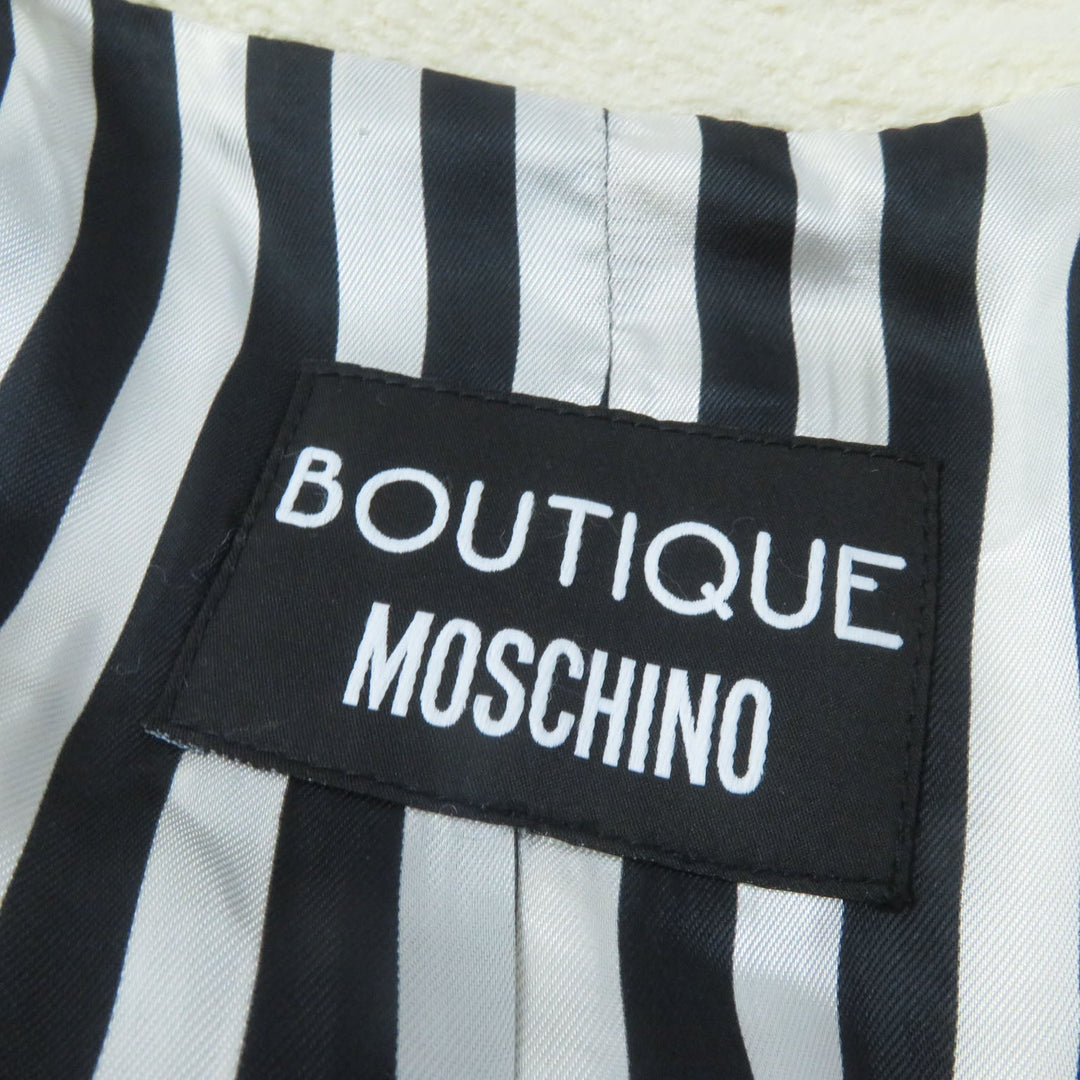 MOSCHINO Chester coat Outer: 100% wool, Lining: 100% rayon Ivory Women 42 Used Authentic