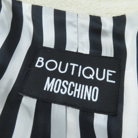 MOSCHINO Chester coat Outer: 100% wool, Lining: 100% rayon Ivory Women 42 Used Authentic