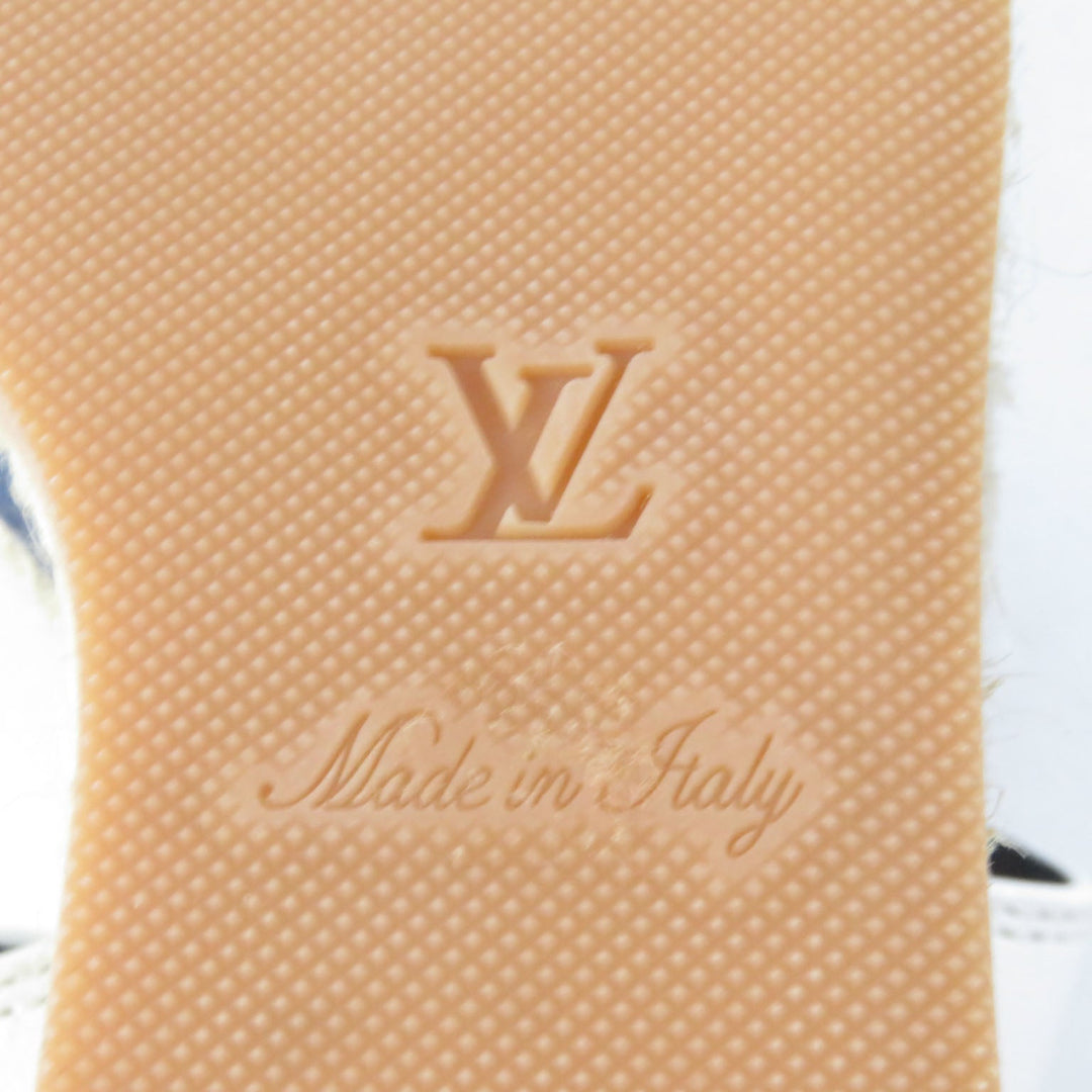 LOUIS VUITTON Sandals Part: Leather white Boundary Line Women 37.5 Used Authentic